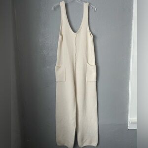 By Together Cream Knit Jumpsuit